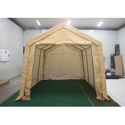 Convenient Single Vehicle Carport with Powder Coated Steel Frame and Fabric Cover