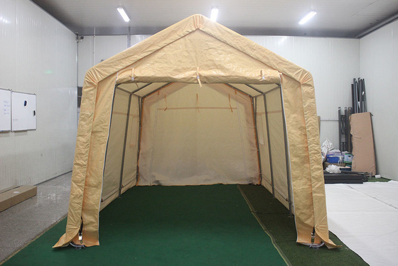 Convenient Single Vehicle Carport with Powder Coated Steel Frame and Fabric Cover