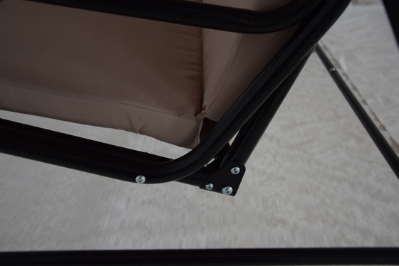 2/3-Person Patio Swing Chair with Convertible Canopy and Removable Thicken Cushion