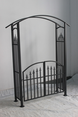 Customizable Metal Arch for Garden and Patio Gazebo in Black Color Not Coated Cover