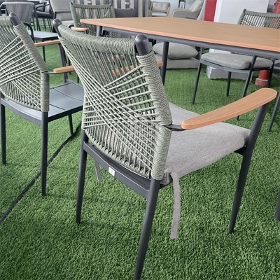 Aluminum Rattan Sofa Set Outdoor Garden Furniture with Luxury Table and Mail Packing