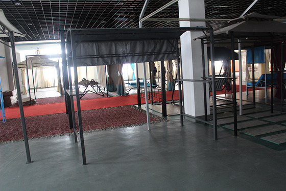 Steel Frame Gazebo Pavilion Pergola with 2.45*1.37*2.15M Size and Collapsible Design