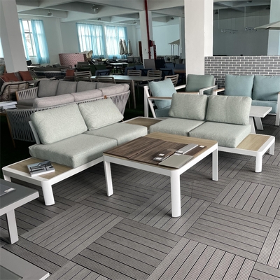 Outdoor Garden Furniture Aluminum Rattan Sofa Set Luxury Table Teapoy Bistro Set Dinner Set