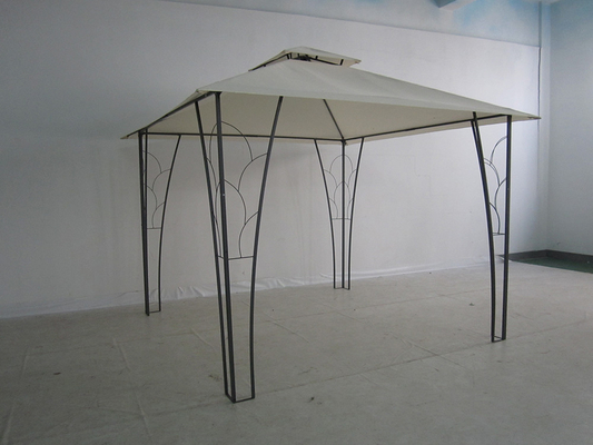 3*3M Double Top Pergola Gazebo Metal Decorated Ideal for Weddings and Events