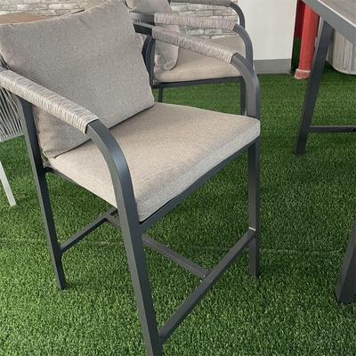 Specific Garden Set Aluminum Rattan Sofa Modern Design Style Table Teapoy Bistro Set