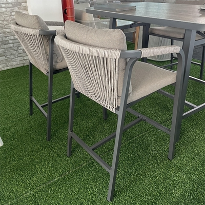 Specific Garden Set Aluminum Rattan Sofa Modern Design Style Table Teapoy Bistro Set