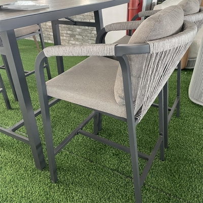 Specific Garden Set Aluminum Rattan Sofa Modern Design Style Table Teapoy Bistro Set