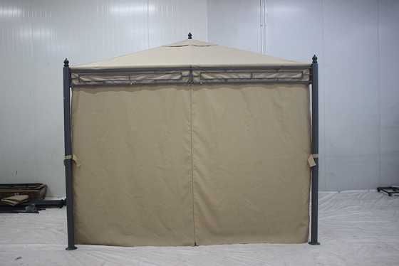Easily Assembled Garden Metal Gazebo 3*3*2.75M with Polyester Top Cover and Sidewalls