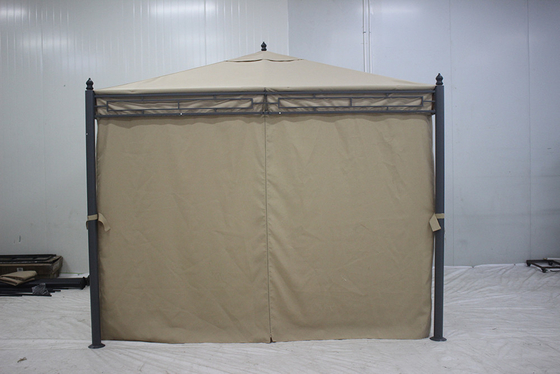 Easily Assembled Garden Metal Gazebo 3*3*2.75M with Polyester Top Cover and Sidewalls