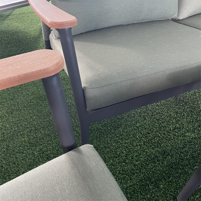 Customized Color Aluminum Rattan Sofa Set Luxury Table Bistro Set for Gargen Furniture