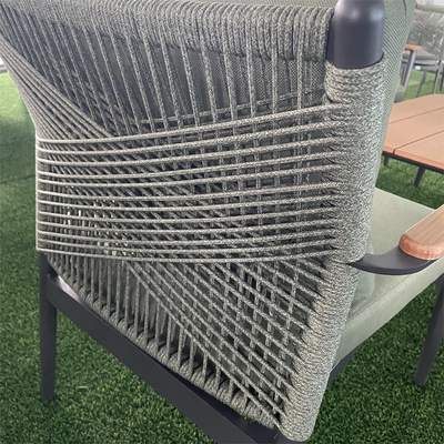 Customized Color Aluminum Rattan Sofa Set Luxury Table Bistro Set for Gargen Furniture