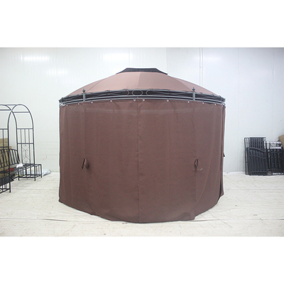 Collapsible Frame Gazebo 3x3m Double Roof Tool Free Assembling for Durable Protection
