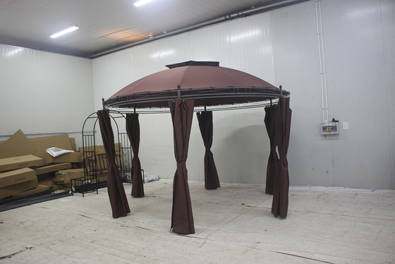 Collapsible Frame Gazebo 3x3m Double Roof Tool Free Assembling for Durable Protection