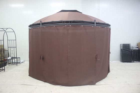 Collapsible Frame Gazebo 3x3m Double Roof Tool Free Assembling for Durable Protection