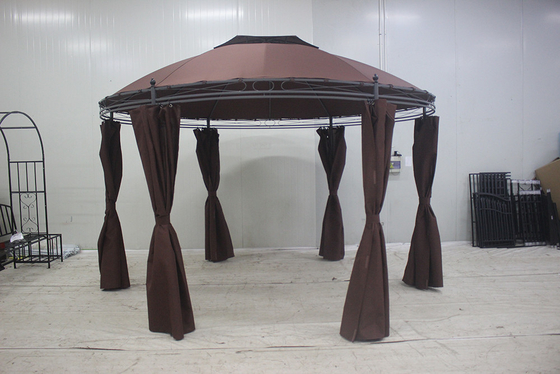 Collapsible Frame Gazebo 3x3m Double Roof Tool Free Assembling for Durable Protection