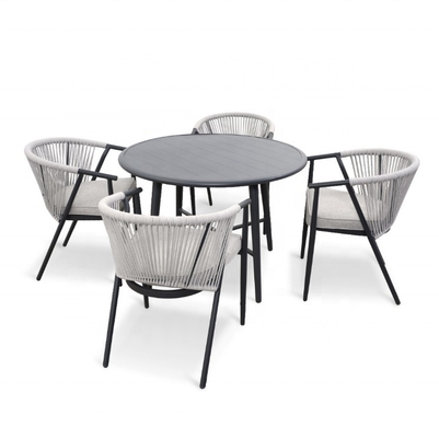 Living Room Alumium Frame Outdoor Garden Furniture Rattan Sofa Set with Bistro Set