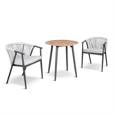 Living Room Alumium Frame Outdoor Garden Furniture Rattan Sofa Set with Bistro Set