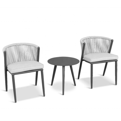 Living Room Alumium Frame Outdoor Garden Furniture Rattan Sofa Set with Bistro Set