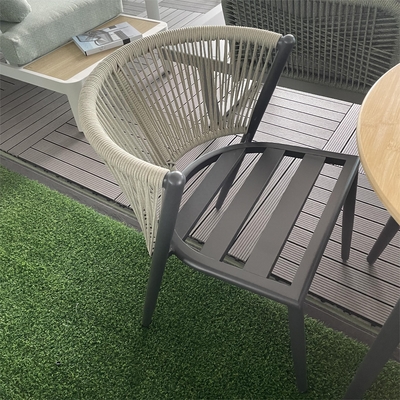 Living Room Alumium Frame Outdoor Garden Furniture Rattan Sofa Set with Bistro Set