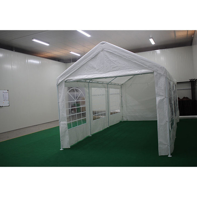 Outdoor Carport CP004-W with Waterproof PE Top Cover and Metal Frame 3X6M Garden Shed