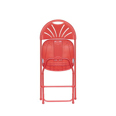 White Plastic Seat Stackable Metal Folding Chair for Outdoor Garden Weddings Parks