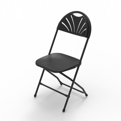 White Plastic Seat Stackable Metal Folding Chair for Outdoor Garden Weddings Parks