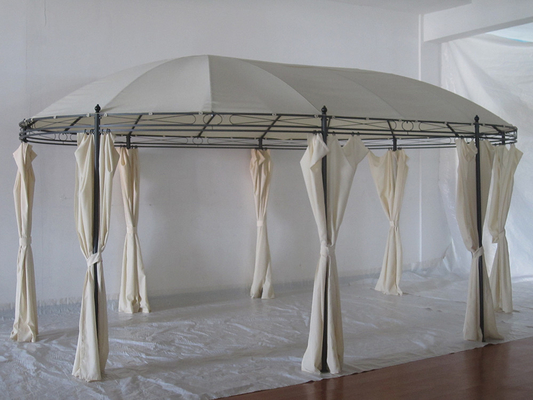 Metal Type Steel Round Outdoor Patio Garden Canopy Party Gazebo with Collapsible Frame