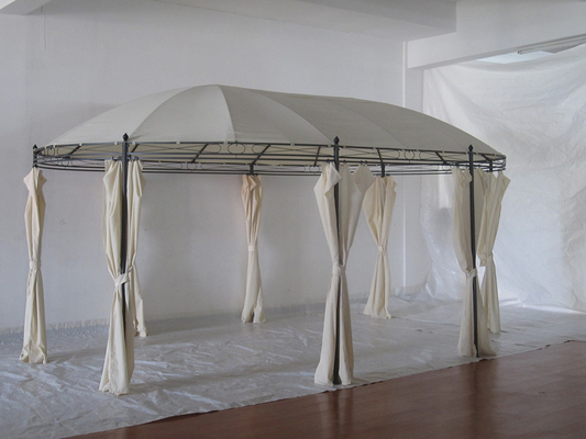 Metal Type Steel Round Outdoor Patio Garden Canopy Party Gazebo with Collapsible Frame