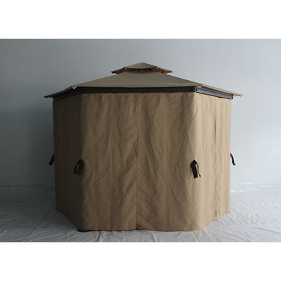 Garden Patio Frame Single Roof Sunshine Gazebo with Waterproof Pvc Coated Sidewall Fabric