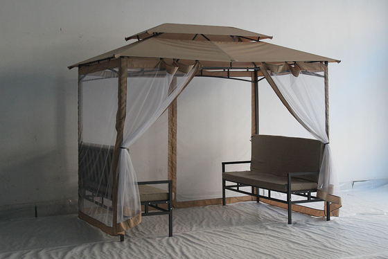 PA Coated Modern Garden Aluminum Outdoor Pergola Gazebo Waterproof Patio Party Tent