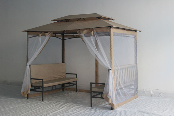 PA Coated Modern Garden Aluminum Outdoor Pergola Gazebo Waterproof Patio Party Tent