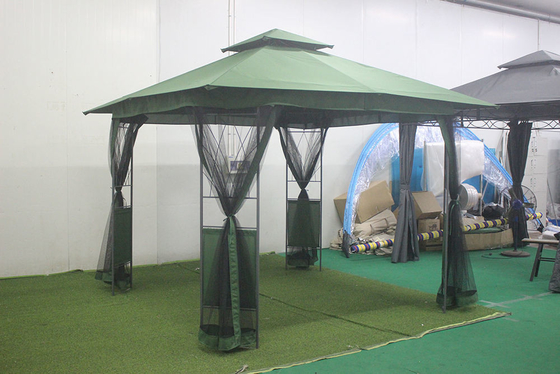 Large Tents Gazebos Waterproof and Portable Iron Gazebos with Mosquito Netting