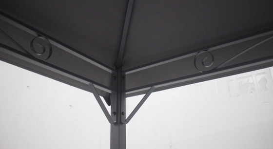 Easy Assembly Round Outdoor Patio Canopy Party Gazebo with Steel Frame 3x3x2.75M