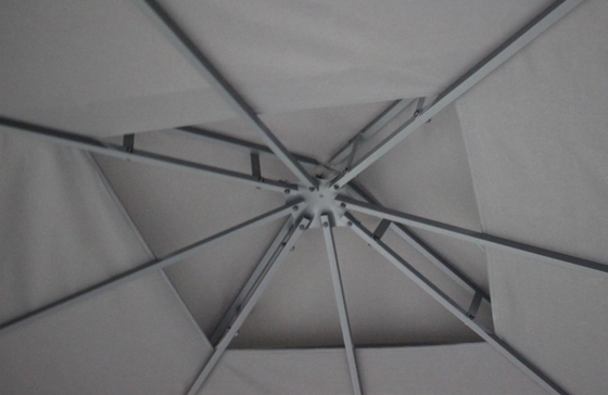 Easy Assembly Round Outdoor Patio Canopy Party Gazebo with Steel Frame 3x3x2.75M