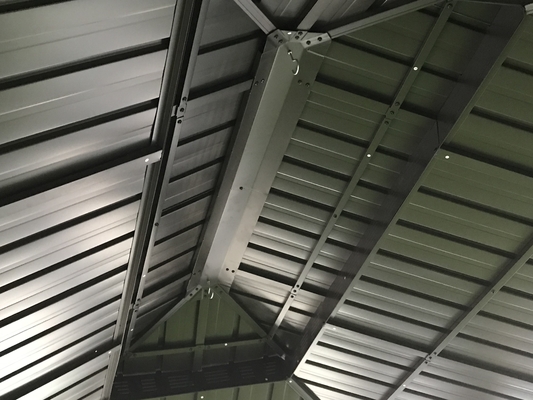 Metal Outdoor Pergola Galvanized Steel Double Topped 3X3.65X2.85M for Garden Supplies