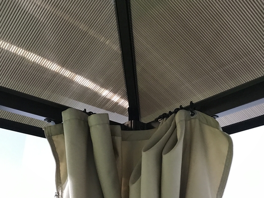 Outdoor Gazebo for Garden Supplies 3x3.65x2.6M Single Topped Polycarbonate Roof