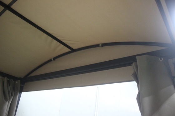 Polyester Fabric 2.08*2.2*1.8M Gazebo Convertible Bed for Porch Backyard Sunbathing