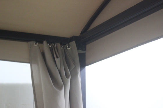Polyester Fabric 2.08*2.2*1.8M Gazebo Convertible Bed for Porch Backyard Sunbathing