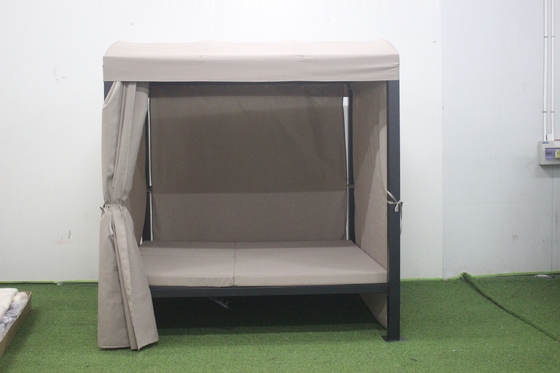 Polyester Fabric 2.08*2.2*1.8M Gazebo Convertible Bed for Porch Backyard Sunbathing