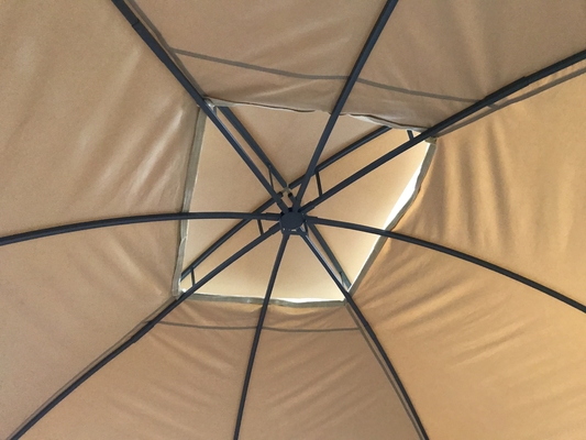 Alu. Frame 3x3.65x2.75M Double Topped Garden Gazebo with Netting Netting Included