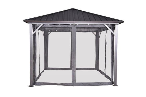 Sturdy 3*3*2.75m Iron Plate Gazebo for Pergolas Bridge Durable Features