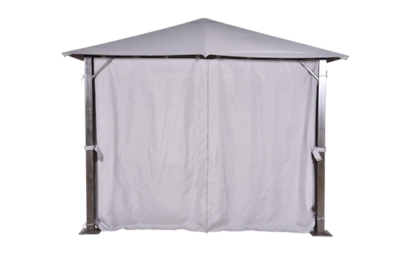 Metal Outdoor Gazebo for Garden Single Topped Hand-Painting 3x3x2.57m Easy Assembled
