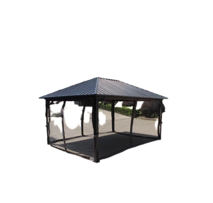 Outdoor Garden Supplies Pergola 4.85x3.65x2.75m Galvanized Steel with Fabric Material