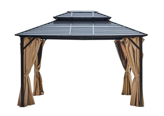 Polyester Sidewall 3X3.65X2.75M Double Topped Aluminum Tube Gazebo for Garden Party