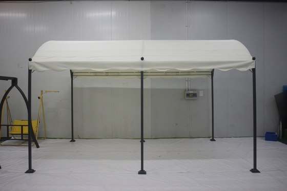 PVC 3x4x2.75M Curved Iron Outdoor Gazebos Arches Arbours Pergolas Bridge For Garden