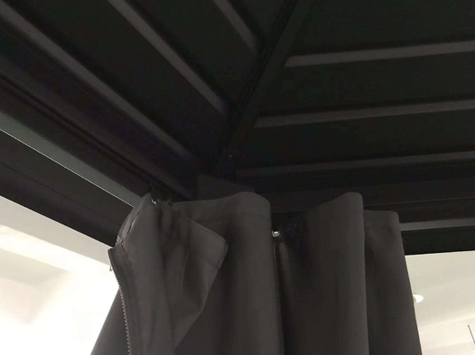 Aluminum Frame 4x4x2.8M Hexagonal Hardtop Gazebo Ideal for Outdoor and Easy to Set Up