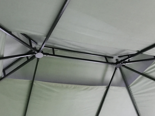 3X4X2.75M PVC and Aluminum Soft Top Roof Gazebo Sun Shelter for Garden Double Topped