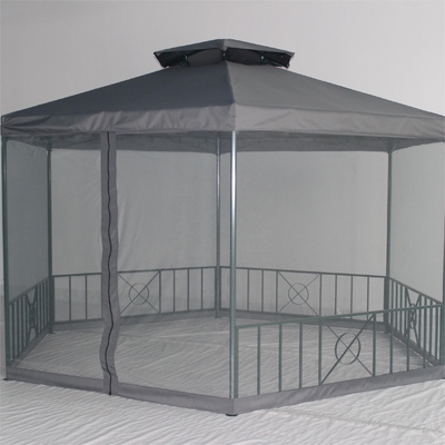 Outdoor Waterproof Garden Canopy Pergola with Customized Colors Hexagonal Double Roof