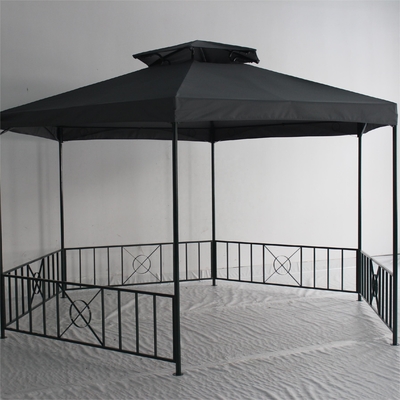 Outdoor Waterproof Garden Canopy Pergola with Customized Colors Hexagonal Double Roof