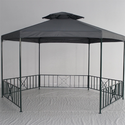 Outdoor Waterproof Garden Canopy Pergola with Customized Colors Hexagonal Double Roof